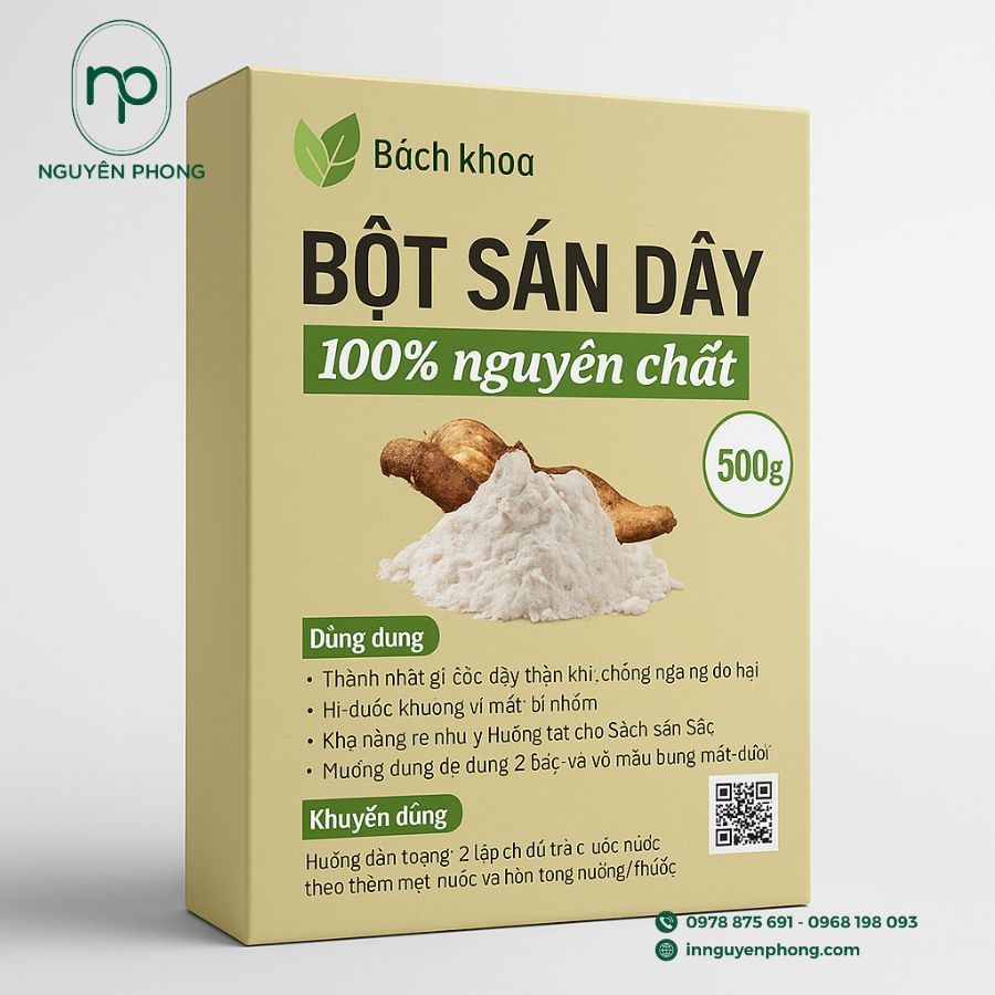 In Hộp Giấy Đựng Bột Sắn Dây